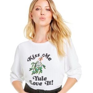 Wildfox- NEW Kiss Me Yule Love It Pullover Sweater
